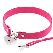 Load image into Gallery viewer, Pink Metal Lock Neck Collar