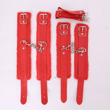 Load image into Gallery viewer, Leather Plush Metal Chain Sex Handcuffs