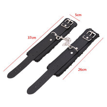 Load image into Gallery viewer, Leather Plush Metal Chain Sex Handcuffs