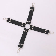 Load image into Gallery viewer, Leather Plush Metal Chain Sex Handcuffs