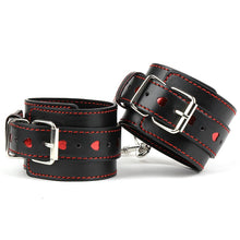 Load image into Gallery viewer, PU Leather Sexy Handcuffs Black