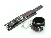 Load image into Gallery viewer, PU Leather Sexy Handcuffs Black