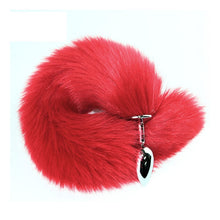 Load image into Gallery viewer, Red Metal Feather Anal Toy