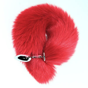 Red Metal Feather Anal Toy